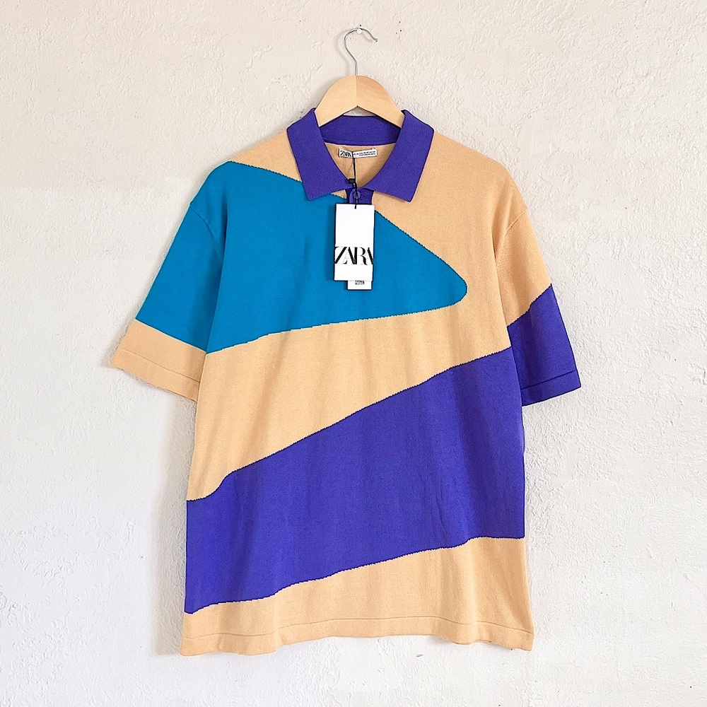 Zara Print Polo Shirt